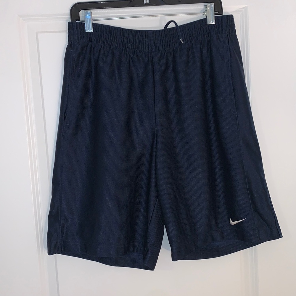 Nike Mens Medium Basketball Gym Shorts Navy Blue Used in Good Condition - Picture 1 of 4